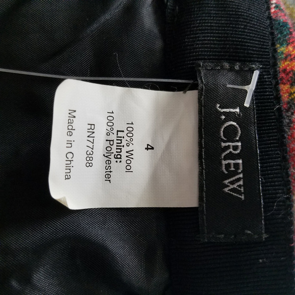 J Crew Mini Skirt Plaid Wool Blend 4 NWT - Picture 6 of 6